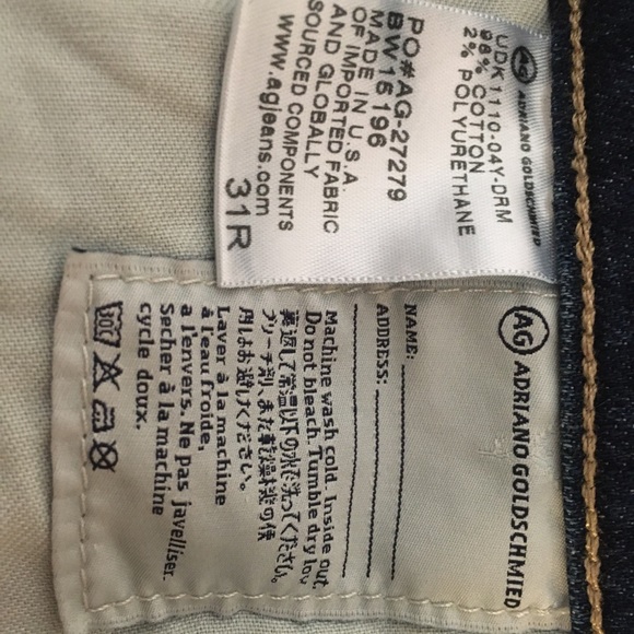 👖AG The Stilt Cigarette Leg Jeans 31 - Picture 7 of 8